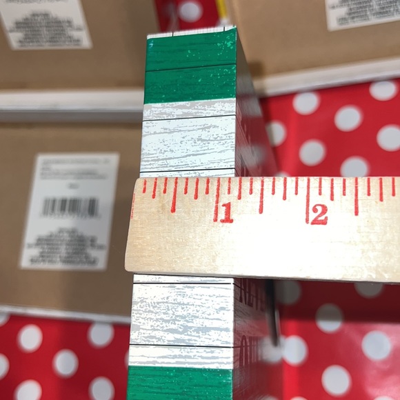 New Set of Four 3D Sports Ball Themed Striped Boxed Shelf Tabletop Decor - Picture 10 of 14